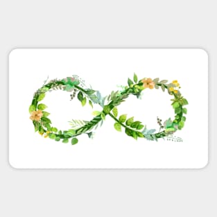 FLORAL INFINITY ARTWORK - ALSO THE SYMBOL FOR AUTISM AWARENESS Magnet